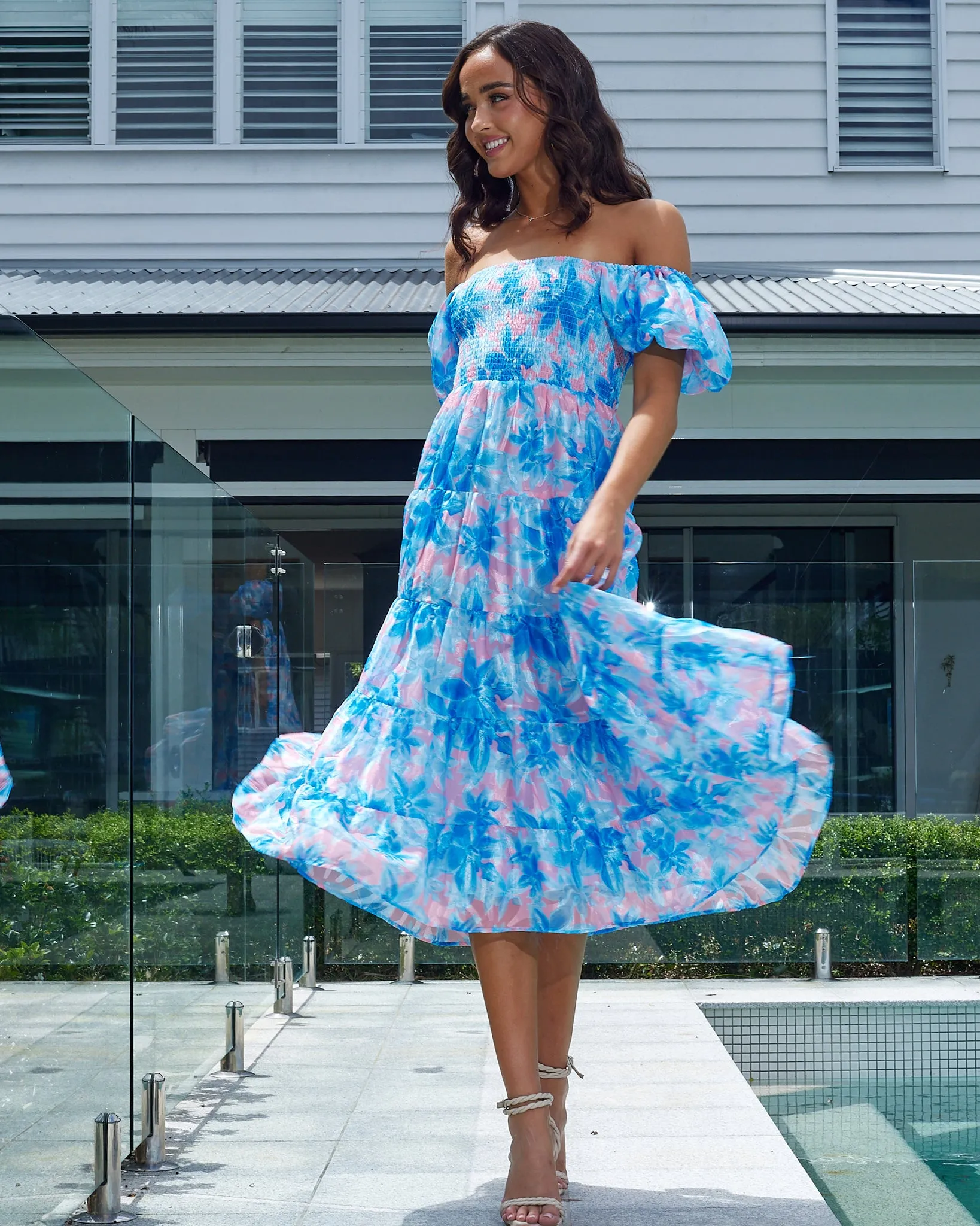 Sammie Dress -Blue Floral