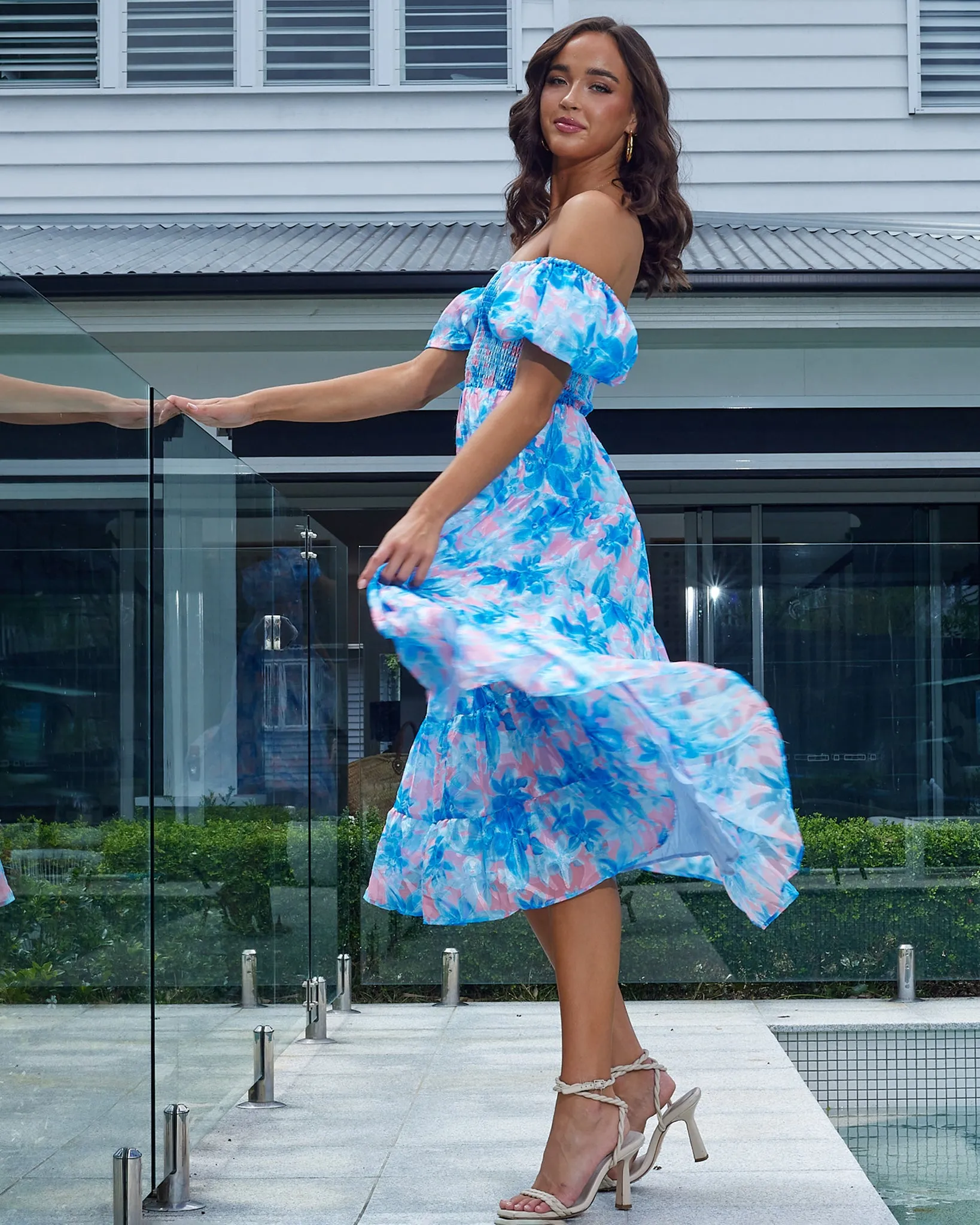 Sammie Dress -Blue Floral