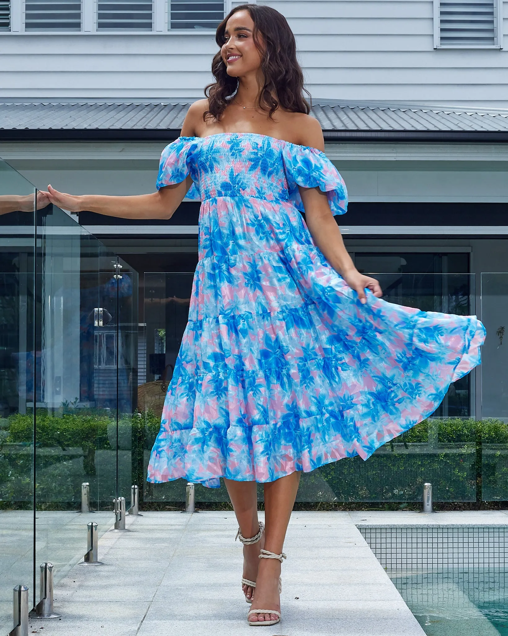 Sammie Dress -Blue Floral