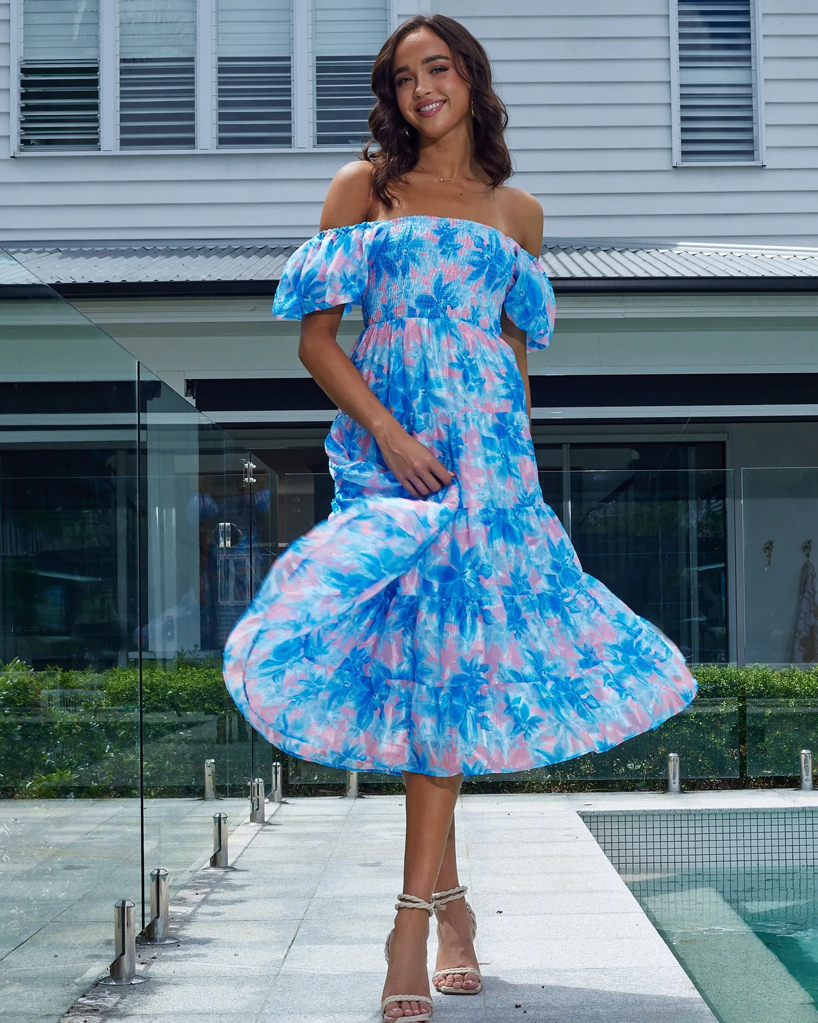 Sammie Dress -Blue Floral