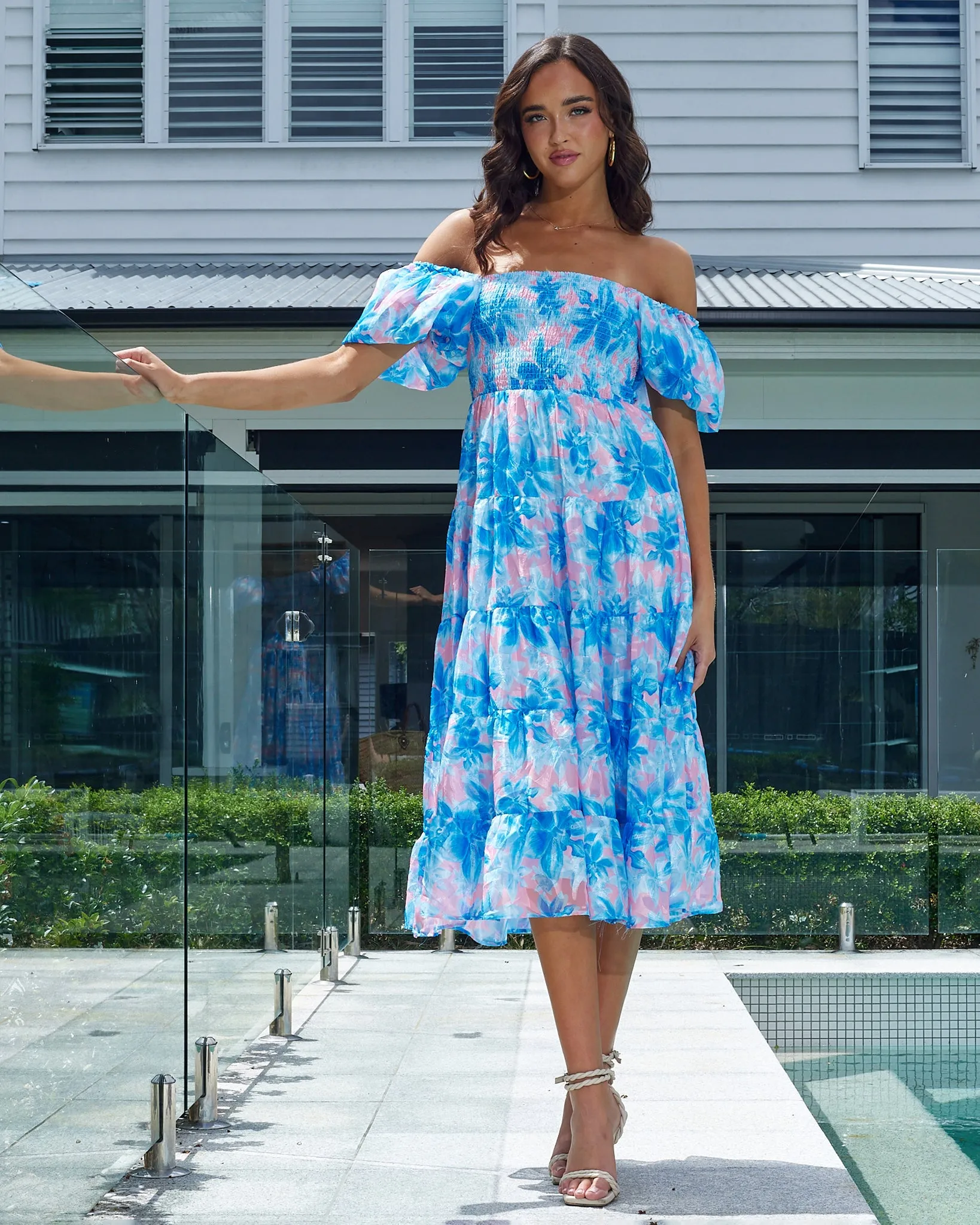 Sammie Dress -Blue Floral
