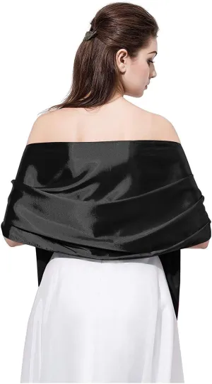 Satin Shawls Wraps Scarf Women Girls Long Wrap Scarf Wedding Satin Shawl Scarves Evening BW29