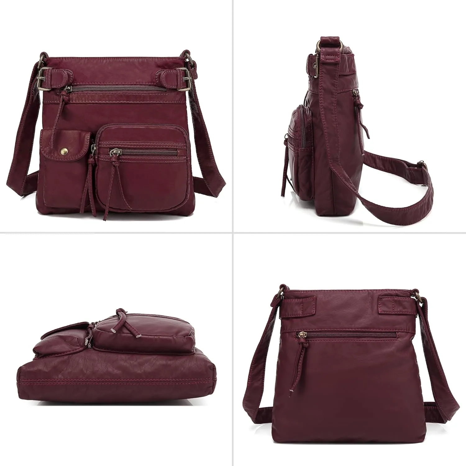 Scarleton Crossbody Bags for Women Purses and Handbags Multi Pocket Shoulder Bag Faux Leather Small, H1833