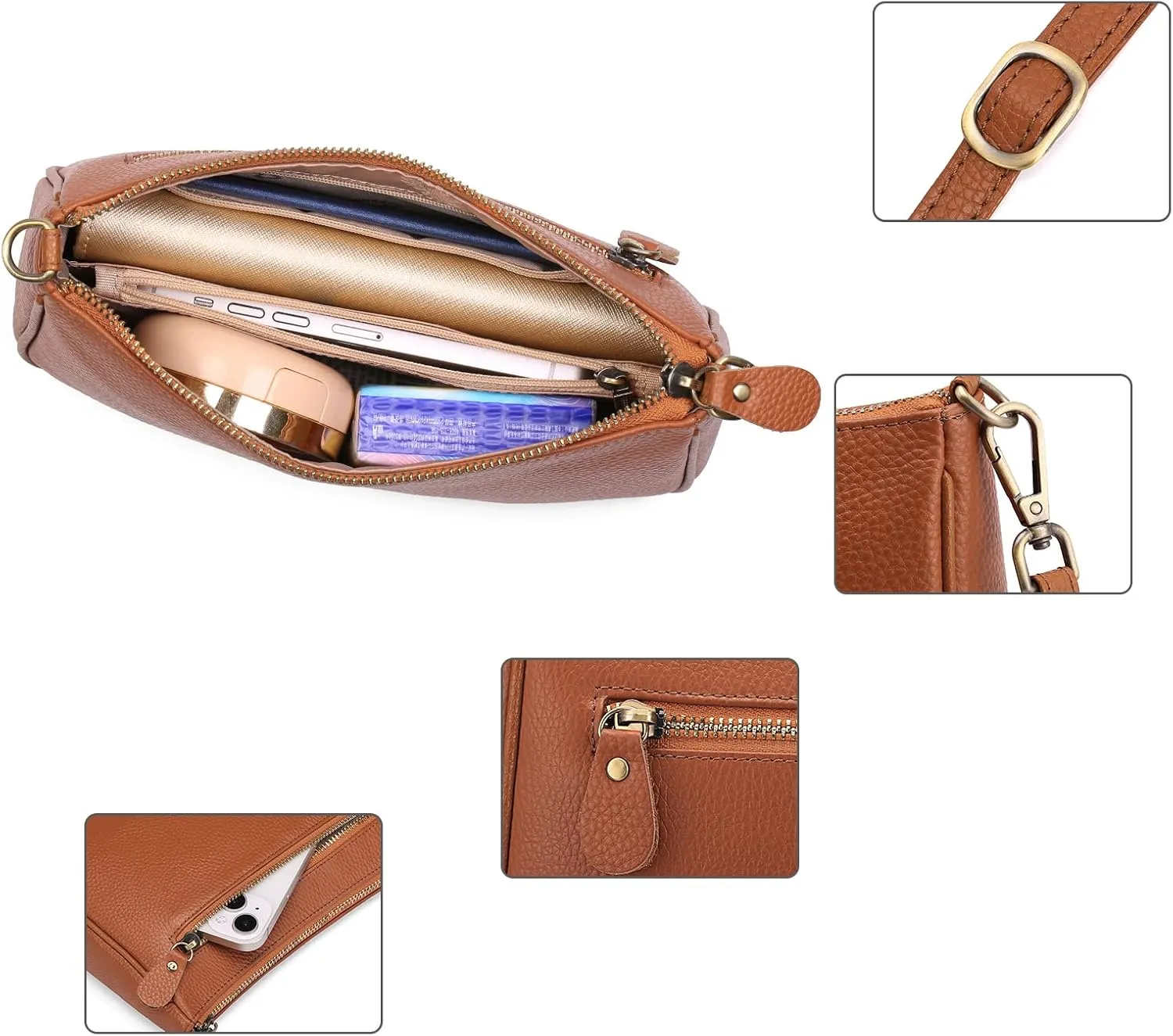SENDEFN Sling Bag Crossbody Bags for Women Cross Body Purse Leather Fanny Pack Chest Bag for Travel