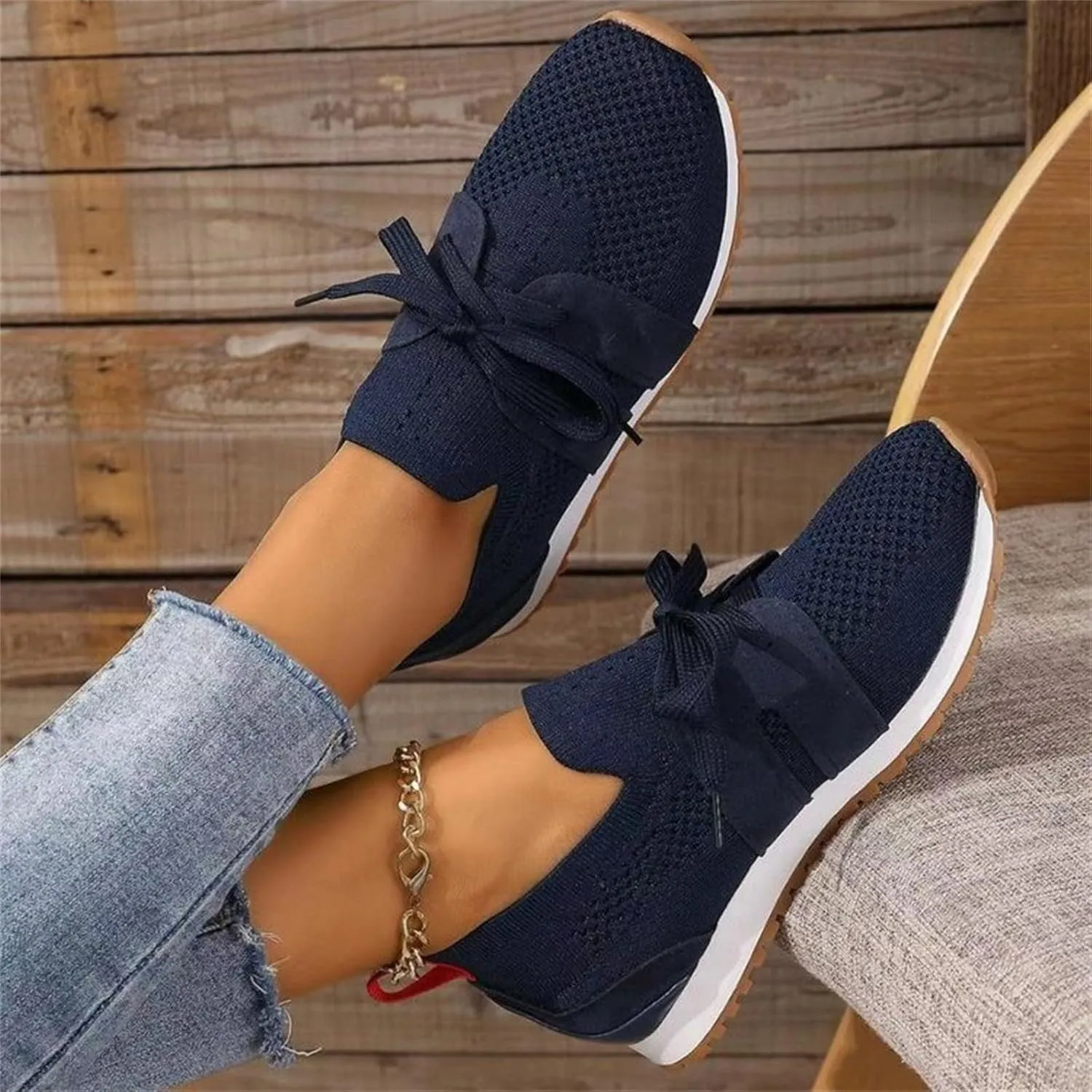 Slip On Sneakers Women Arch Support Walking Shoes Sock Sneakers Mesh Loafers Fashion Casual Running Tennis Shoes 2025