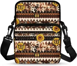 Small Crossbody Bags for Women Men, 2 Layer Messenger Sling Bag Waist Fanny Pack