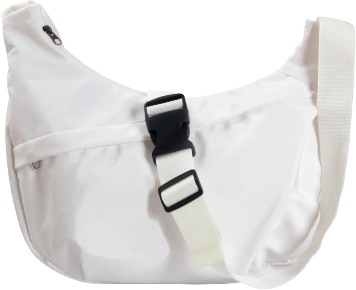 Small Sling Crossbody Bags for Women and Men, Crescent Crossbody with Adjustable Strap, 4 Zipper Pockets for Workout, Daily