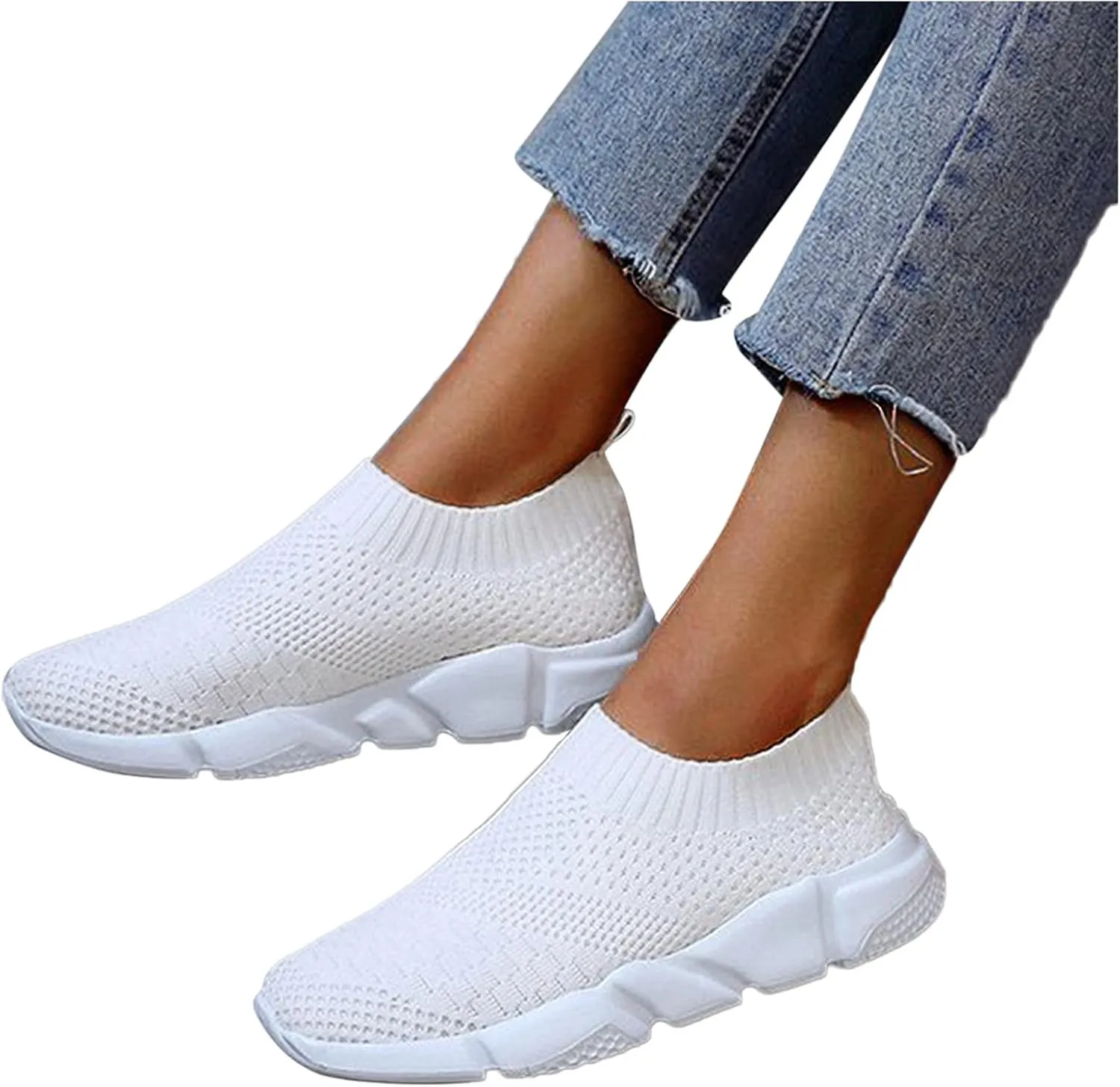Sneakers for Women 2023 Running Wide Womens Non Slip Work Shoes Food Service Arch Support Casual Dress Shoes for Women Wide Width Womens White Fashion Sneakers High Top Slip On Sneakers Women Black