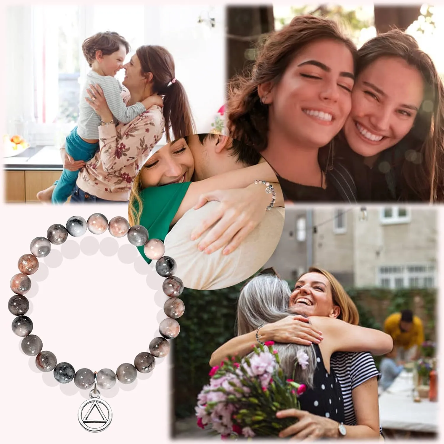 Sobriety Gifts for Women Men Addiction Recovery Gifts Amethyst Healing Bracelet AA Alcoholics Anonymous Jewelry New Beginnings Gift