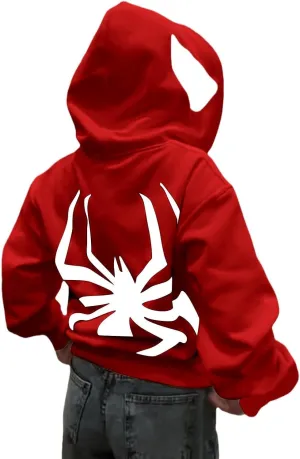 Spider Hoodie Y2k Zip Up Hoodie Cute Graphic Streetwear Hoodies Jacket Full Zipper Emo Sweatshirt Grunge Clothes