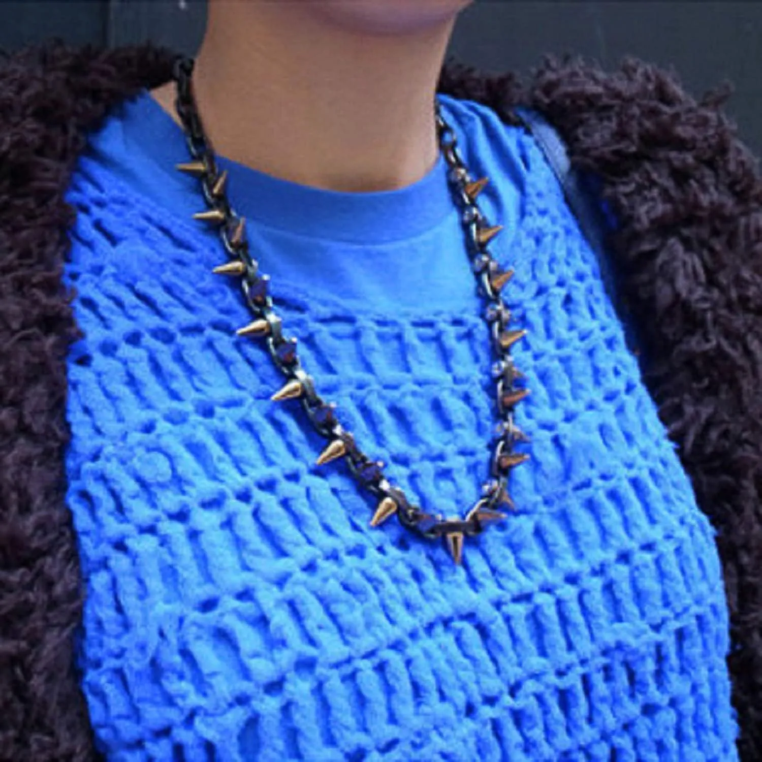 Spike Chokers Necklace Goth Punk Rivet Chain Choker Collar Adjustable Vintage Spike Rivet Chokers Necklace Jewelry Unisex Rock Night Club Spike Collar Jewelry for Women