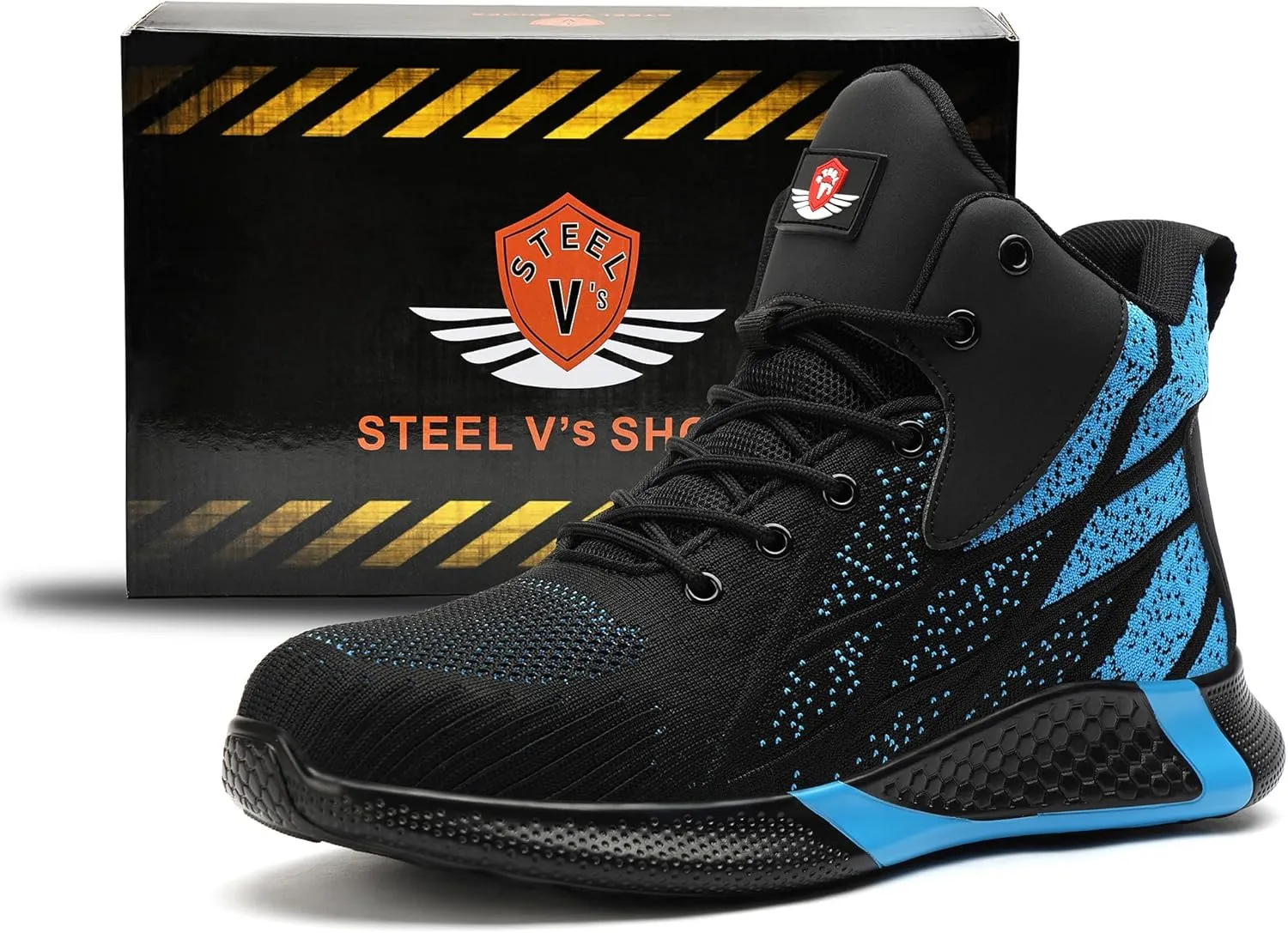 STEEL V's Men & Women Steel-Toe Work Shoes, Composite Toe, Lightweight, Breathable, Durable, Slip-Resistant, Arch Support, Oder Selector, Industrial Athlete, Zapatos de Seguridad para Hombres y Mujer