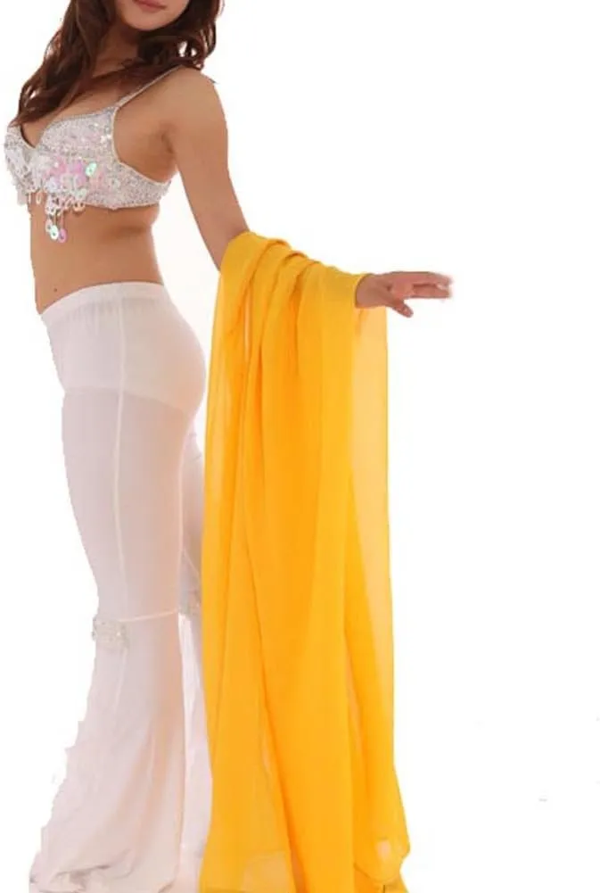 Stunning Handmade Chiffon Belly Dance Veil For Practice