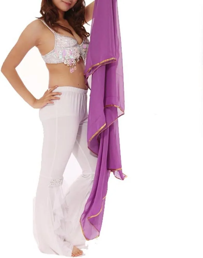 Stunning Handmade Chiffon Belly Dance Veil For Practice