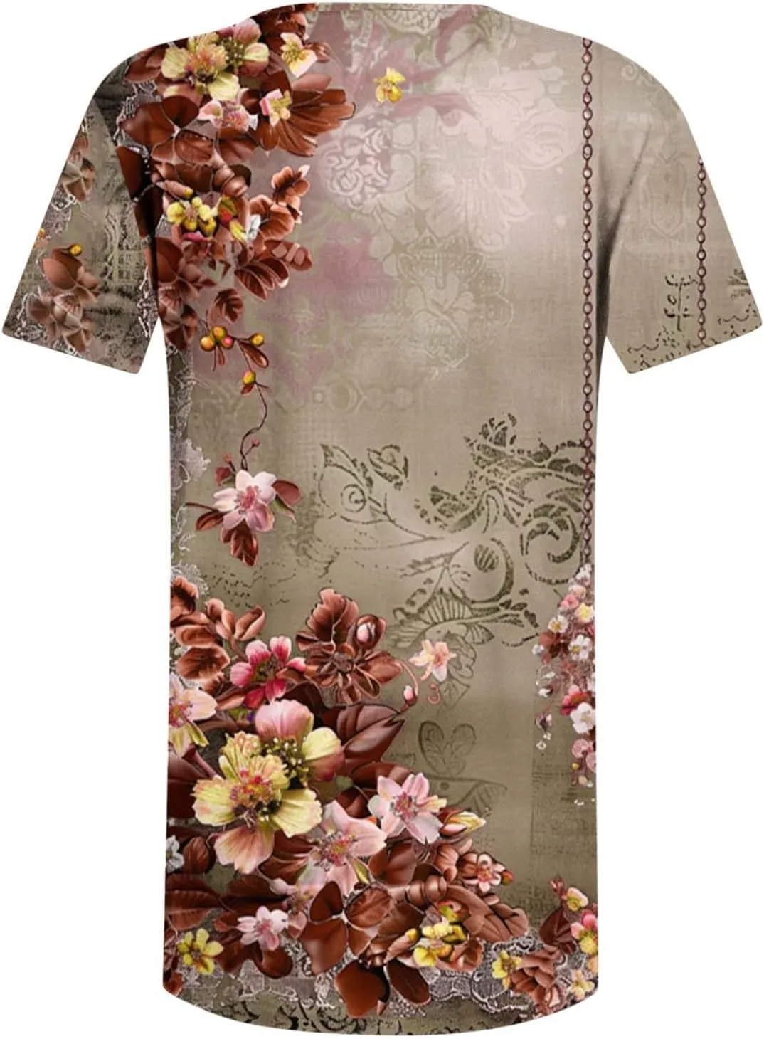 Summer Tops for Women 2025 Short Sleeve Button Down Shirts Casual Dressy Floral Shirt Boho Beach Vacation Blouses