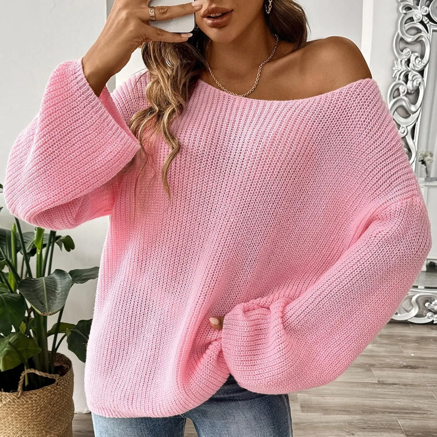 Sweater for Women Dressy Casual Long Sleeve Cable Knit Sweater Jumper Crewneck Pullover Soft Fall Trendy Outfits