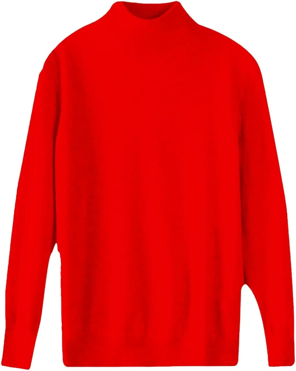 Sweaters for Women Oversized Mock Neck Cashmere Sweater Plain Long Sleeve Fleece Pullover Cozy Wool Cute Knit Sweater