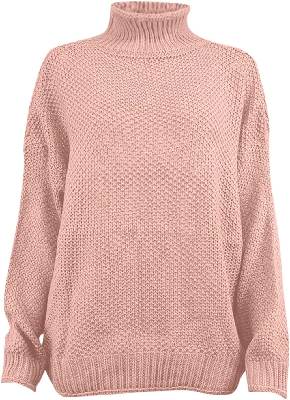 Sweaters for Women Turtleneck Fall Winter Chunky Knit Casual Oversized Batwing Sleeve Retro Trendy Pullover Top 2024