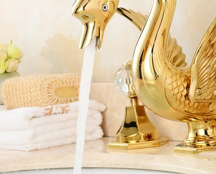 TEEK - Solid Copper Gold Finish Swan Faucet