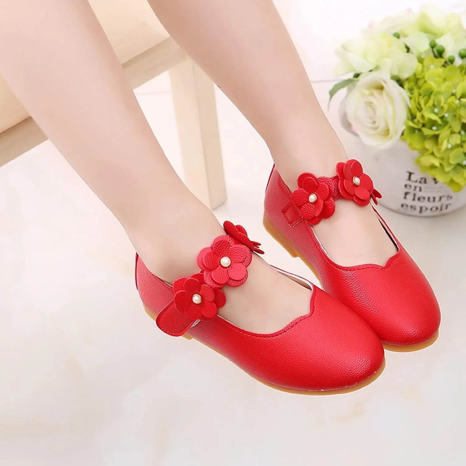 Toddler/ittle Kids Girl's ngela Dress Mary Jane Ballet lats Flower Girls' Wedding Party Ballerina Dance Shoes