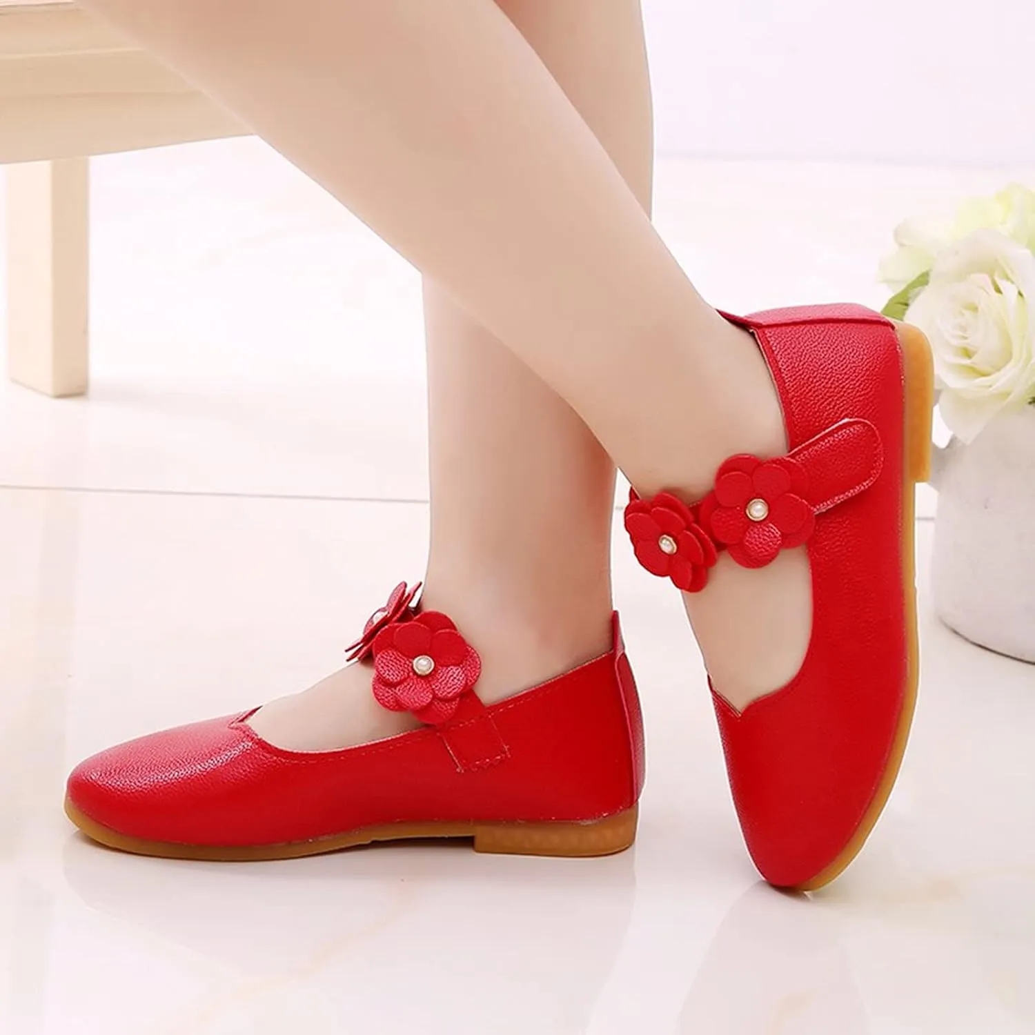 Toddler/ittle Kids Girl's ngela Dress Mary Jane Ballet lats Flower Girls' Wedding Party Ballerina Dance Shoes