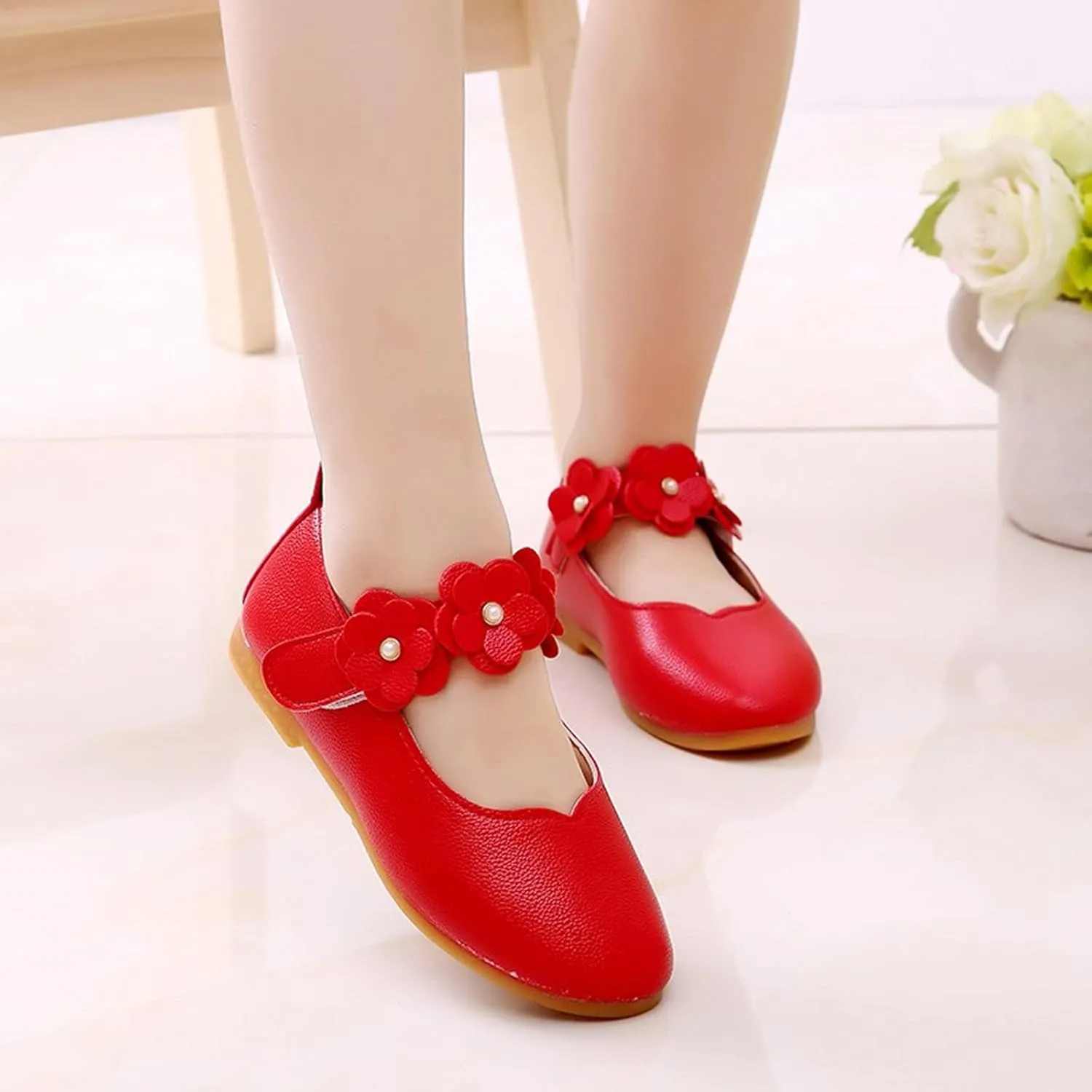 Toddler/ittle Kids Girl's ngela Dress Mary Jane Ballet lats Flower Girls' Wedding Party Ballerina Dance Shoes