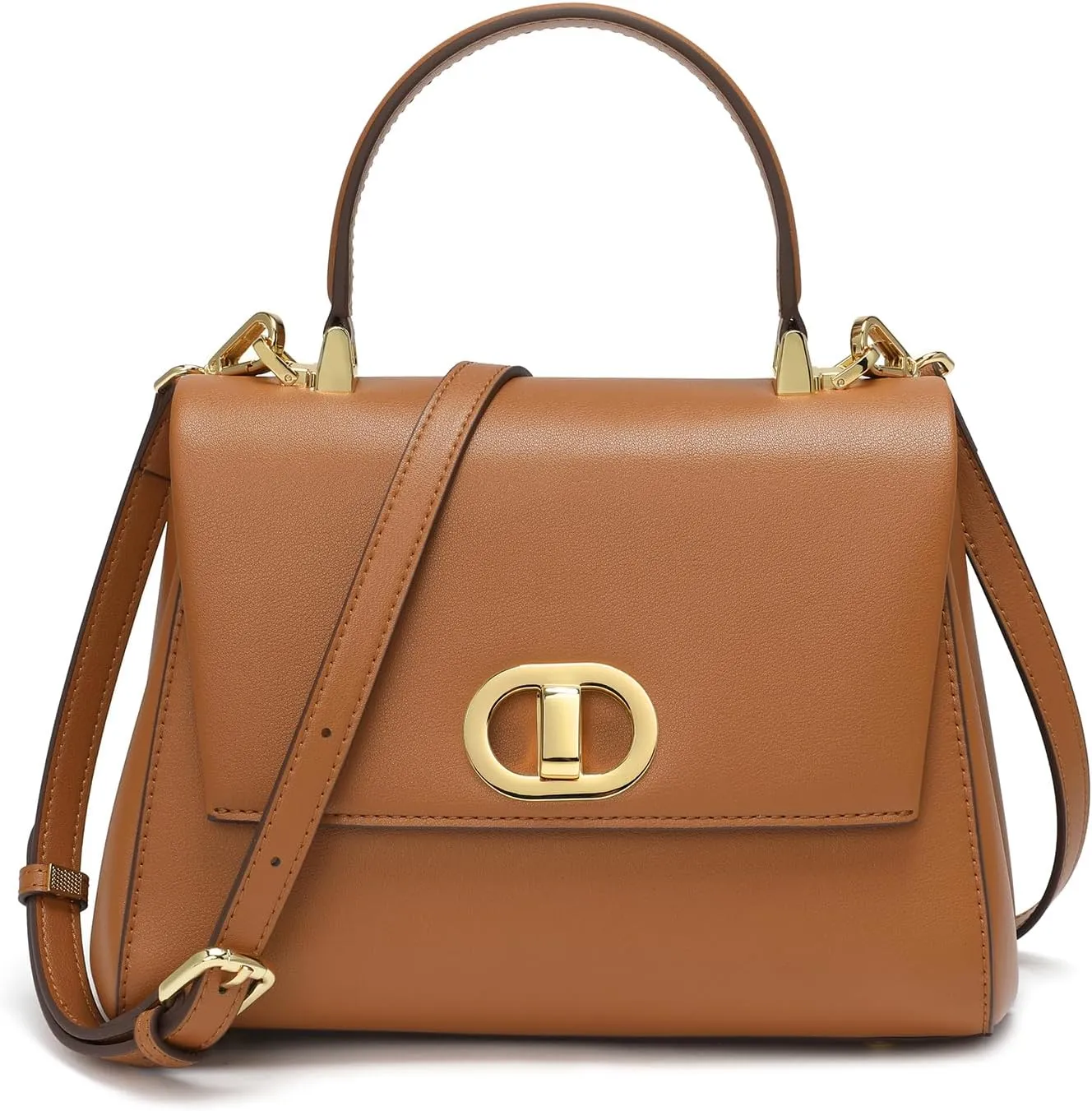 Top Handle Bag Leather Satchel Bags for Women Luxury Designer Business Crossbody Work Purse with Multiple Internal Pockets
