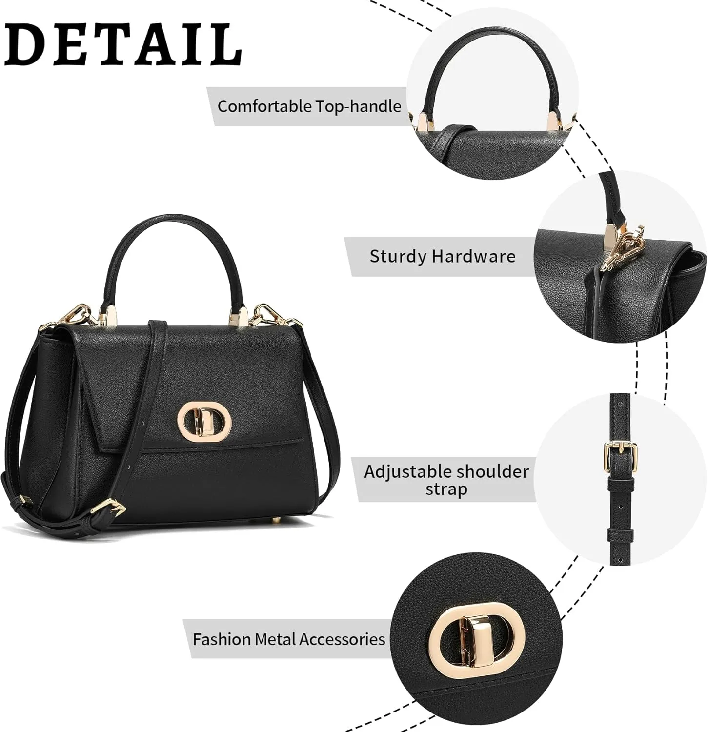 Top Handle Bag Leather Satchel Bags for Women Luxury Designer Business Crossbody Work Purse with Multiple Internal Pockets