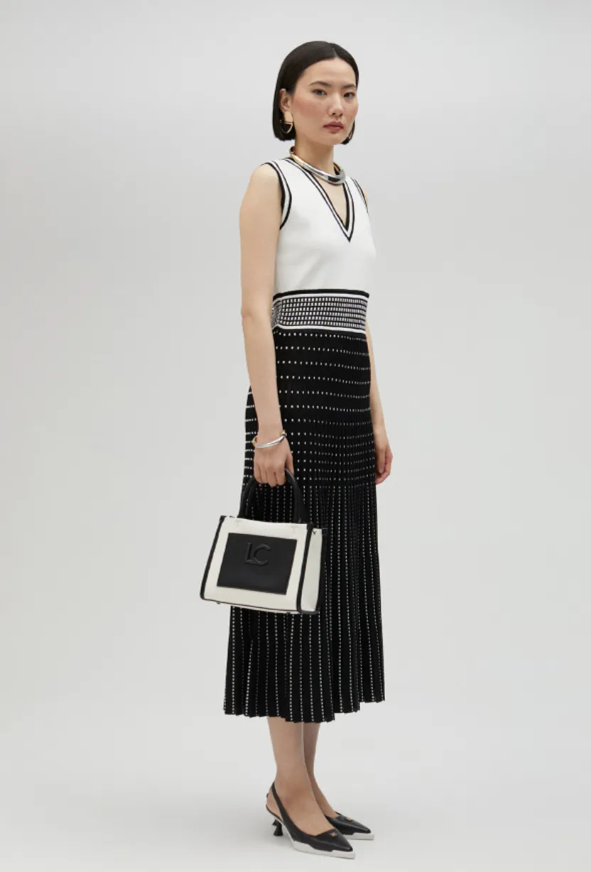 Tote Handbag - Black and White