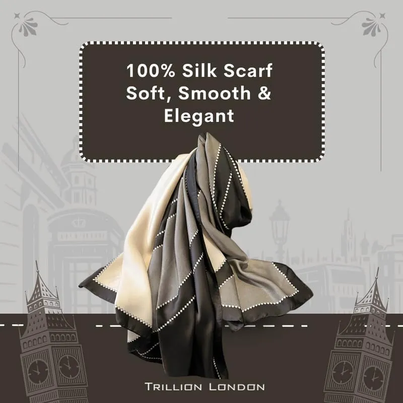 Trillion London Spring Collection | Designer Silk Scarf For Women | Lightweight Neck Scarves | Shawl Wraps for Women
