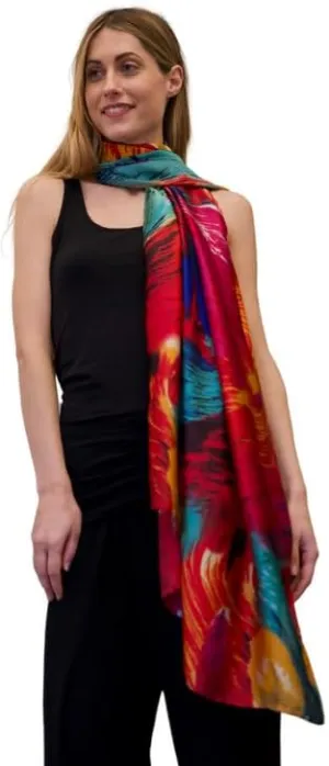 Trillion London Spring Collection | Designer Silk Scarf For Women | Lightweight Neck Scarves | Shawl Wraps for Women