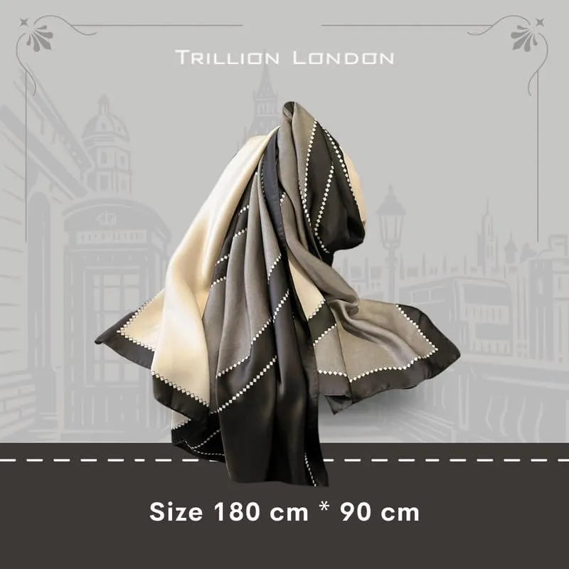 Trillion London Spring Collection | Designer Silk Scarf For Women | Lightweight Neck Scarves | Shawl Wraps for Women