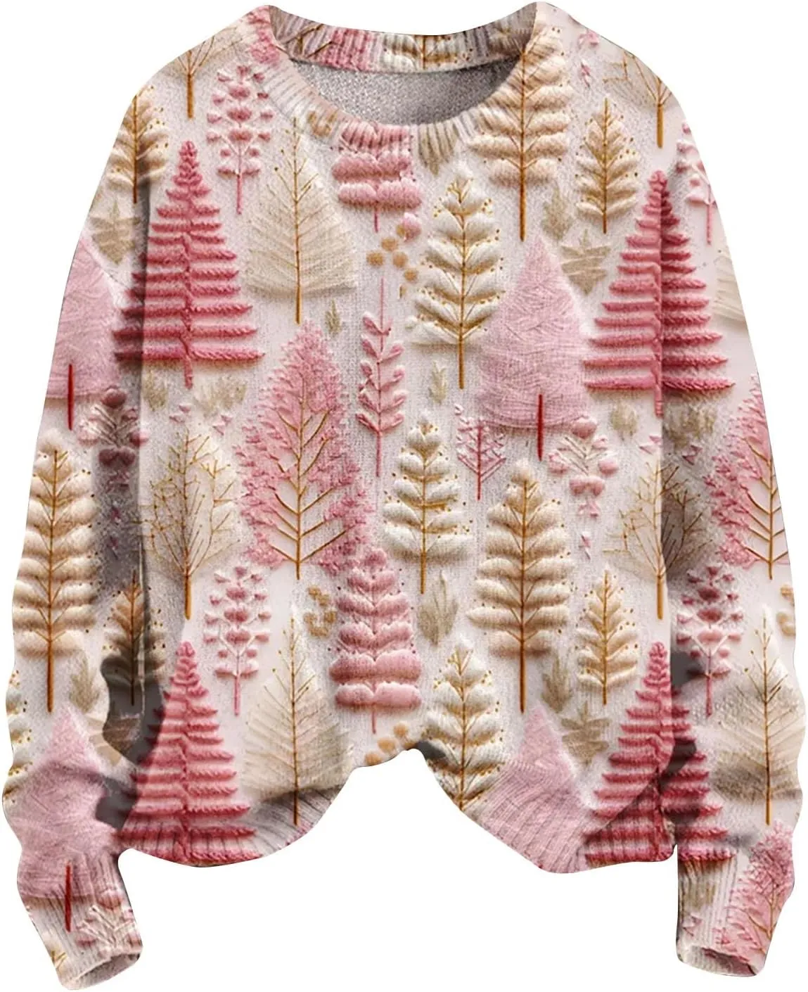Ugly Christmas Sweater Women Funny Xmas Graphic Sweatshirt Oversized Long Sleeve Pullover Tops 2024