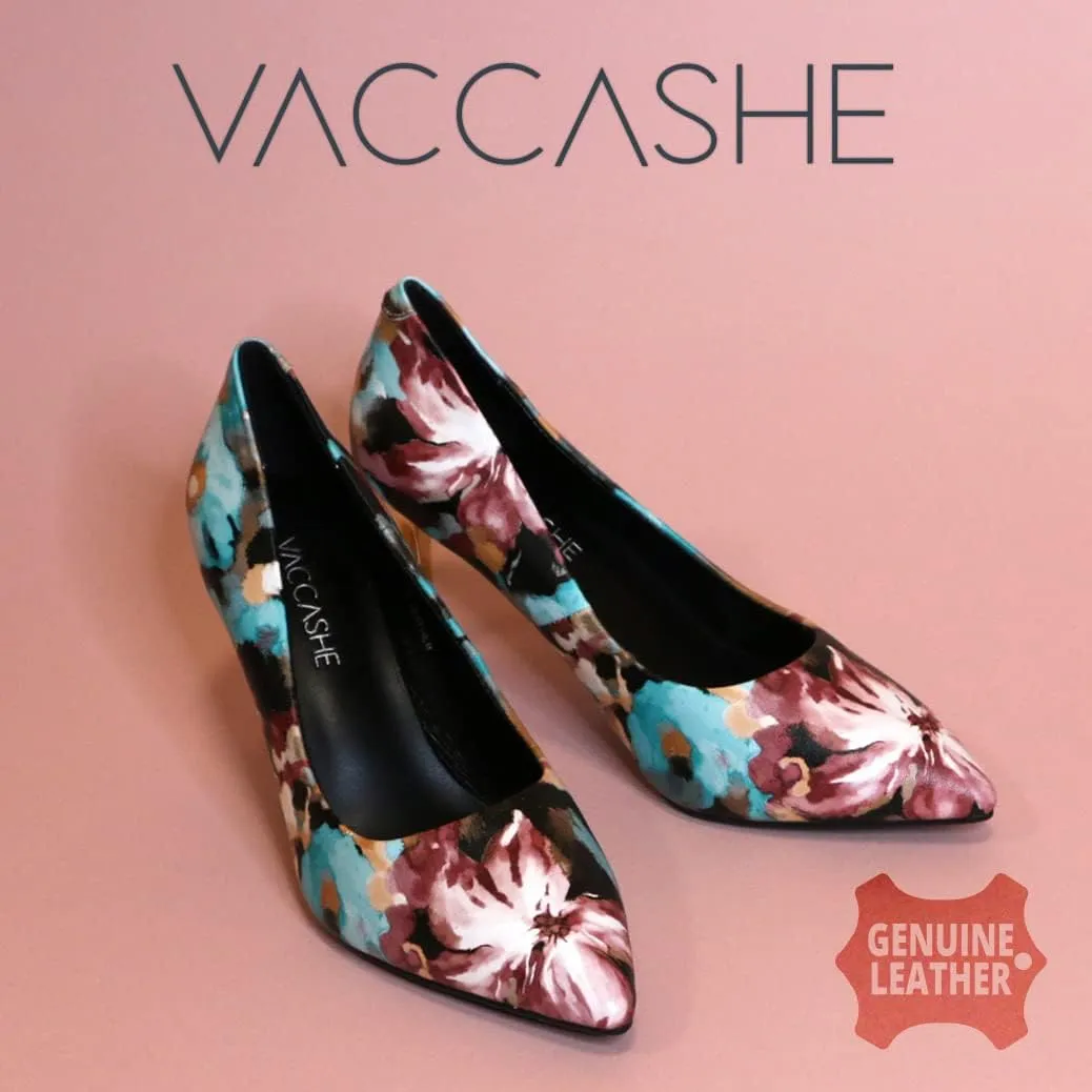 Unique Florence Handmade Dress Pump Shoes in Golden Metallic Stiletto Heels