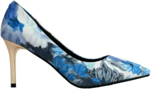 Unique Florence Handmade Dress Pump Shoes in Golden Metallic Stiletto Heels