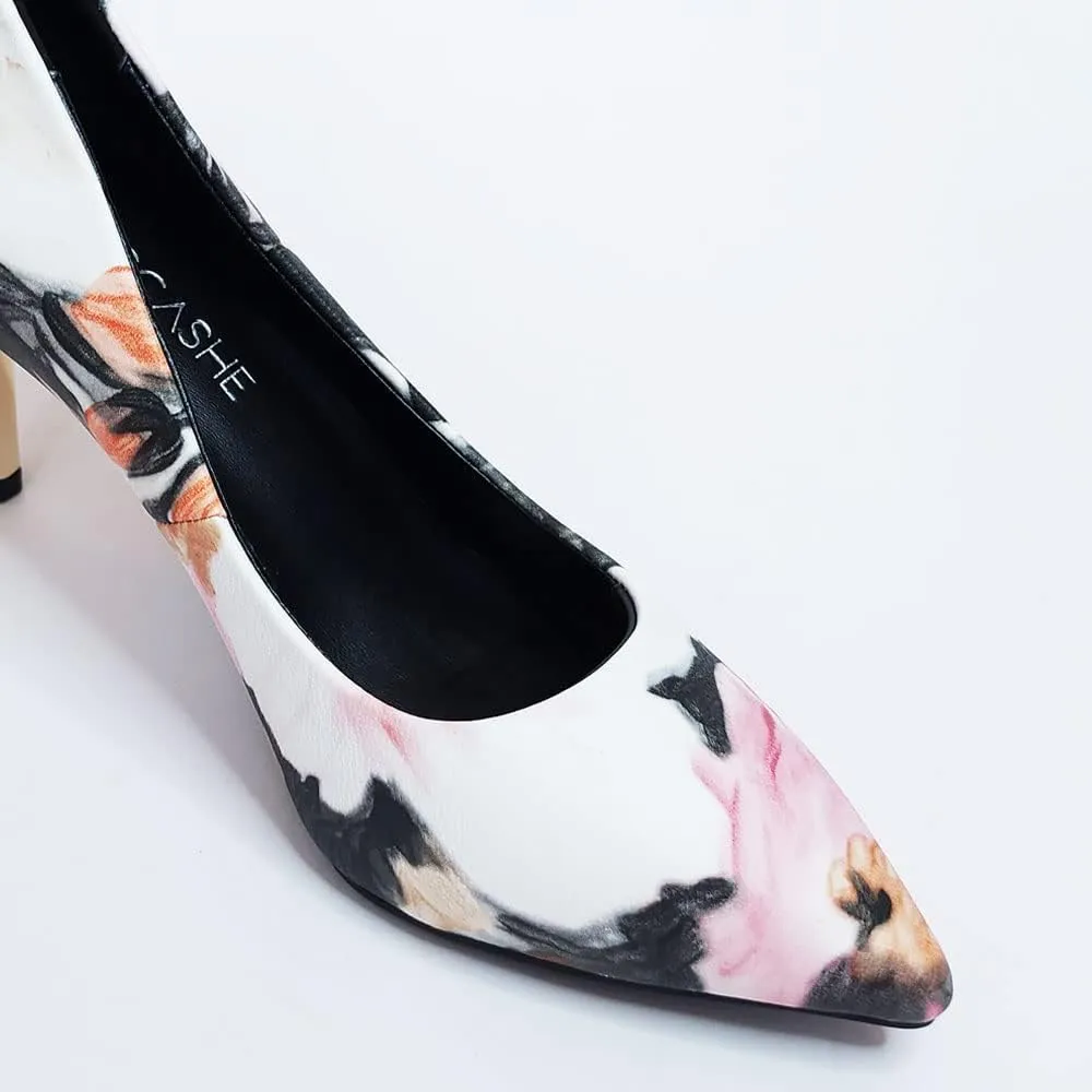 Unique Florence Handmade Dress Pump Shoes in Golden Metallic Stiletto Heels