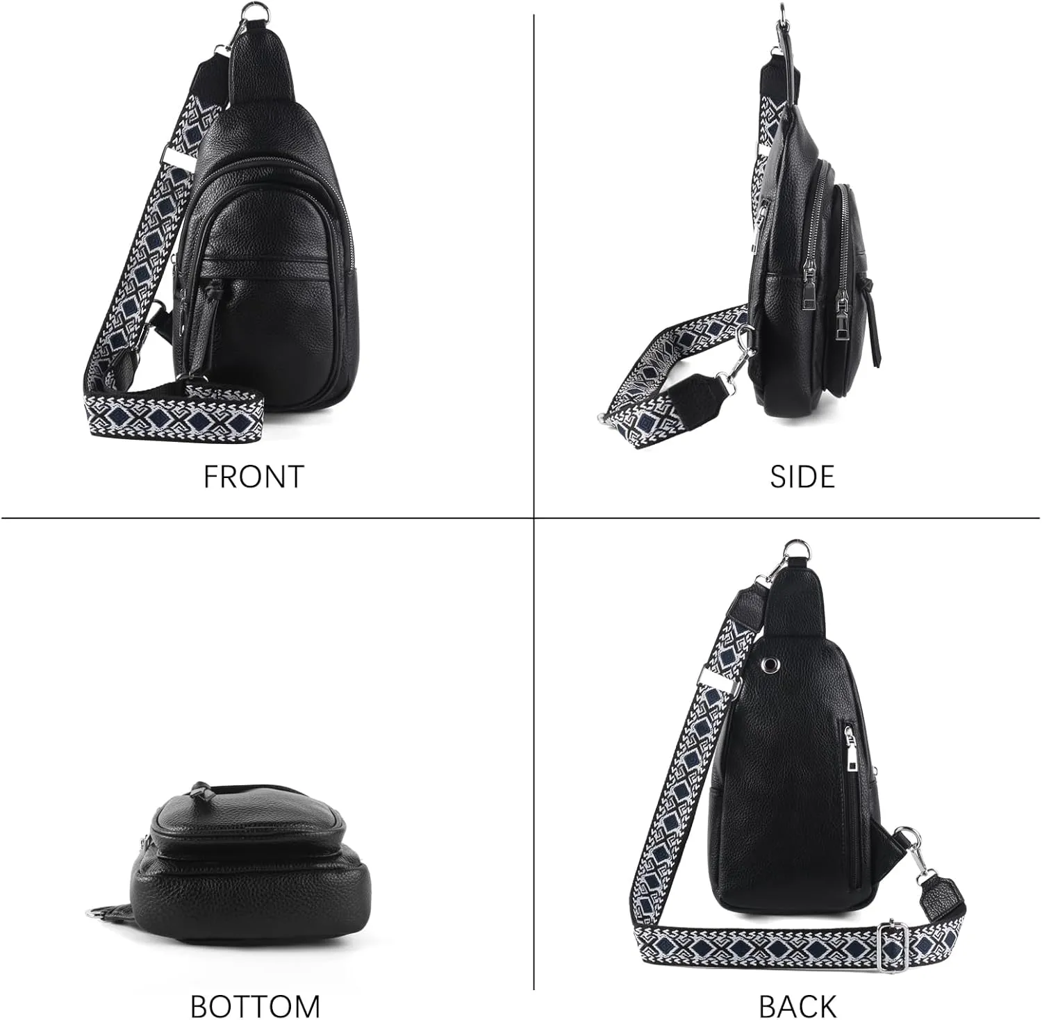 Vegan Leather Fanny Pack Crossbody Bags for Women Chest Bag for Work Shopping Shoulder Tote Blet Bags Backpack