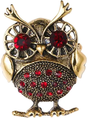 Vintage Rhinestone Fox Bee Owl Brooch Cute Animal Crystal Pearl Brooches and Pins for Women Gold brooch Fashion Jewelry for Women Men Gift