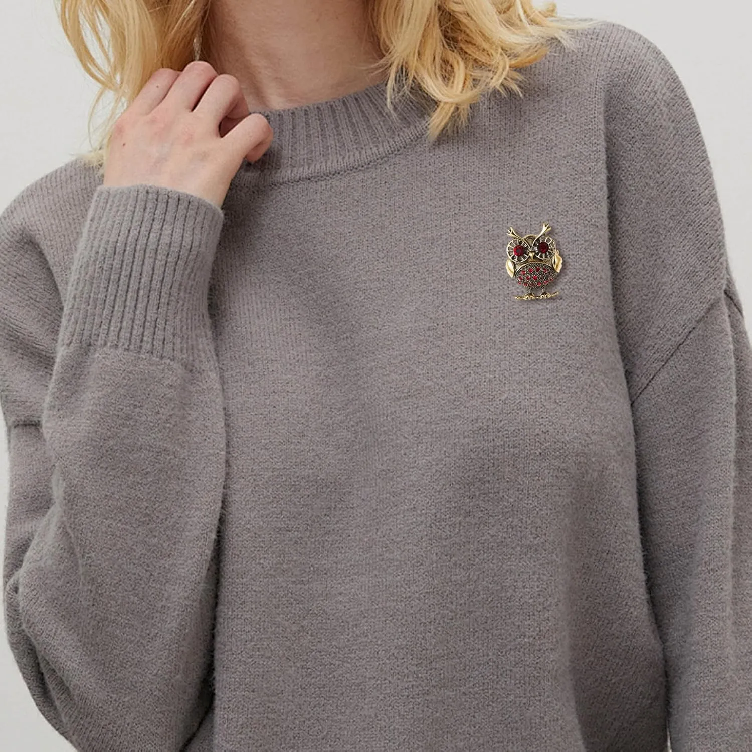 Vintage Rhinestone Fox Bee Owl Brooch Cute Animal Crystal Pearl Brooches and Pins for Women Gold brooch Fashion Jewelry for Women Men Gift