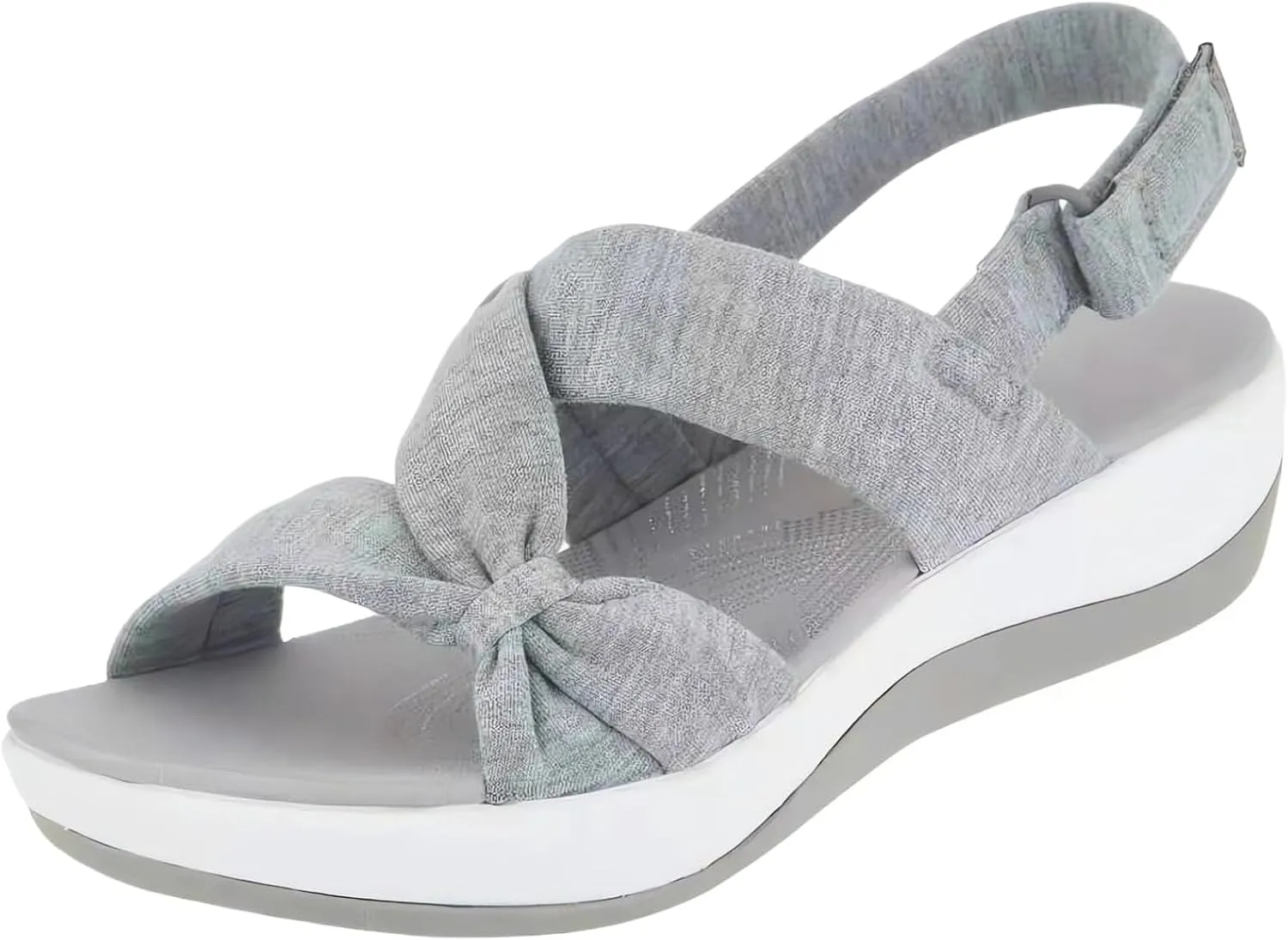Walking Sandals for Women Arch Support Orthopedic Sandal Ankle Strap Platform Wedges Non-Slip Athletic Hiking Sandals Comfy Open Toe Outdoor Shoes Slip On Beach Sandal