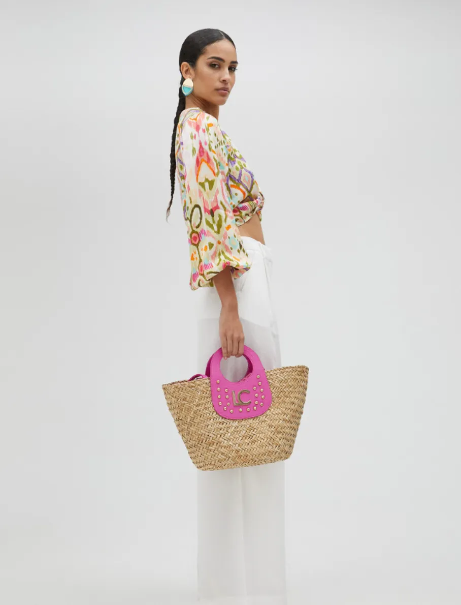 Wicker Bag - Pink