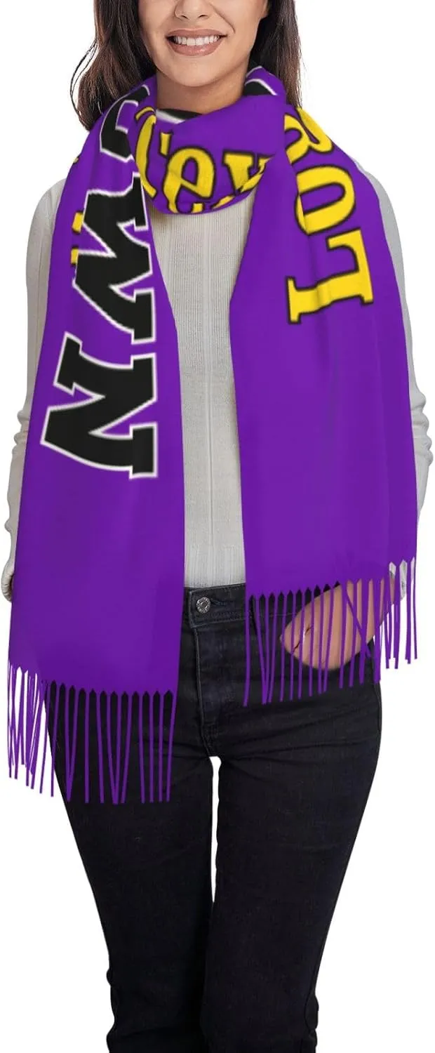 Winter Scarf for Women Men Custom Scarves Personalized Customize Logo Photo Text Name Pashmina Shawl Wrap