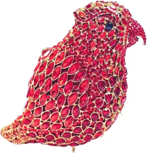 Women Delicate Bird Rhinestone Clutch Purse Fancy Crystal Evening Bag Luxury Handbag for Dating Wedding Photography