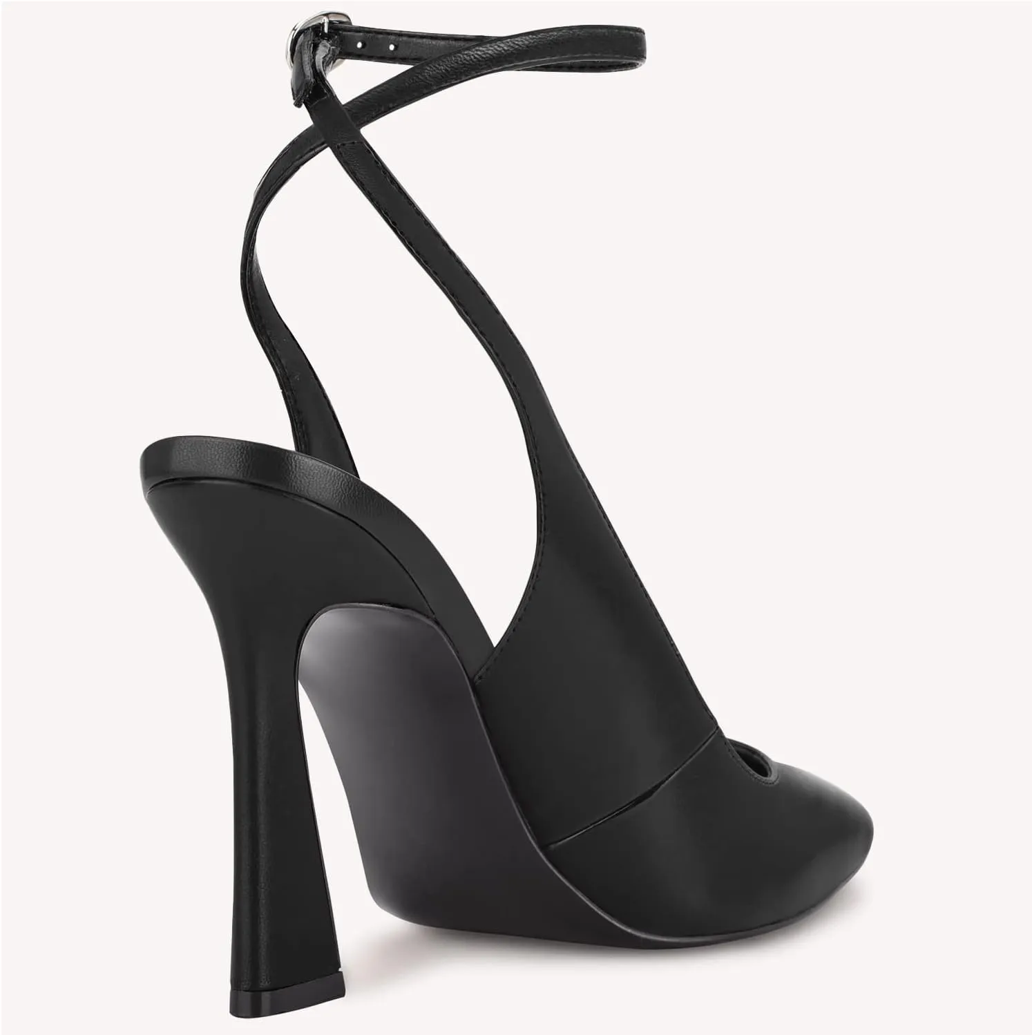 Womens Closed Toe Ankle Strap Heels Pointed Toe Pumps Shoes Slingback High Heel Wedding Dress Shoes