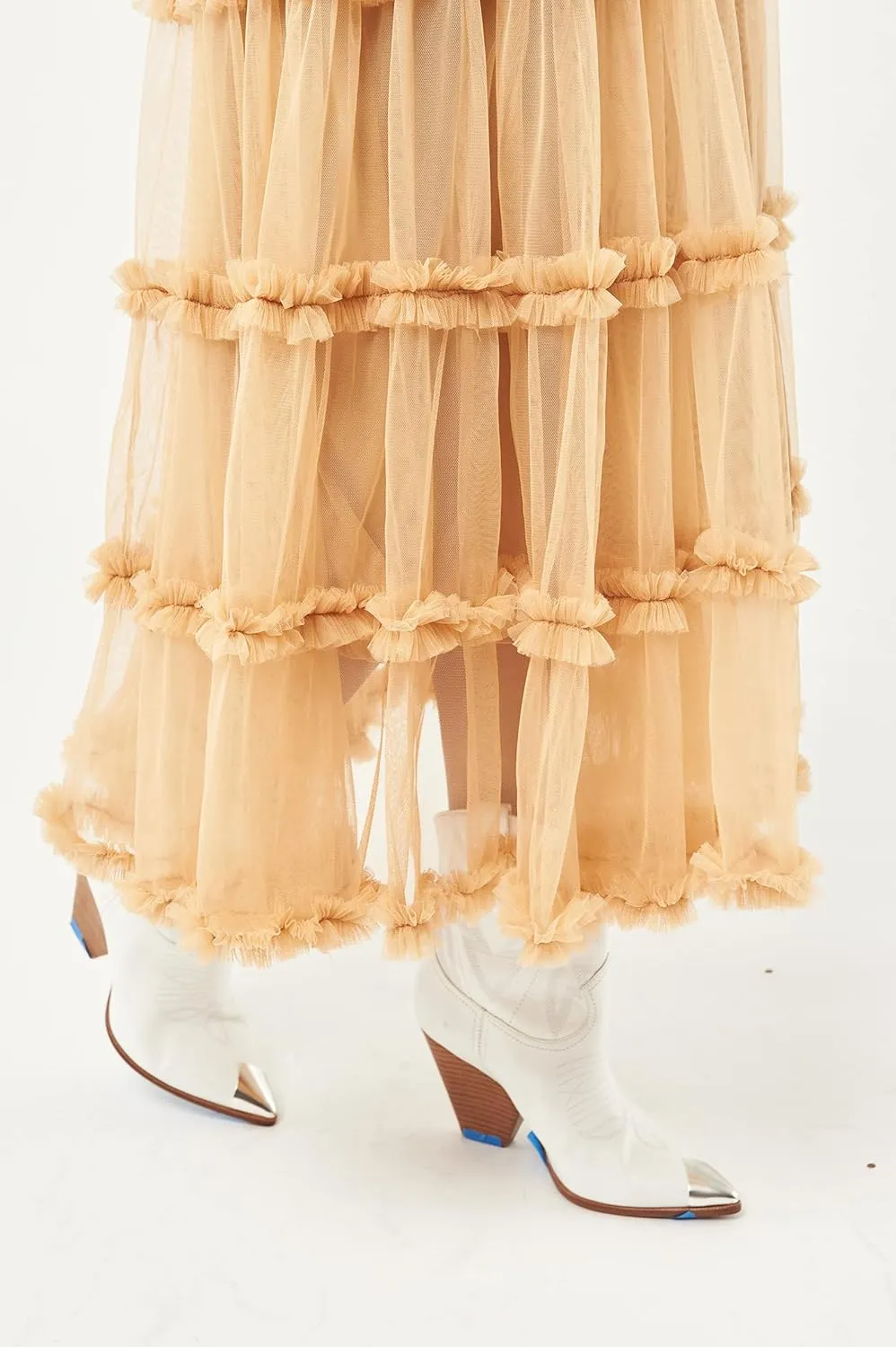 Women's Crown Tulle Midi Skirt