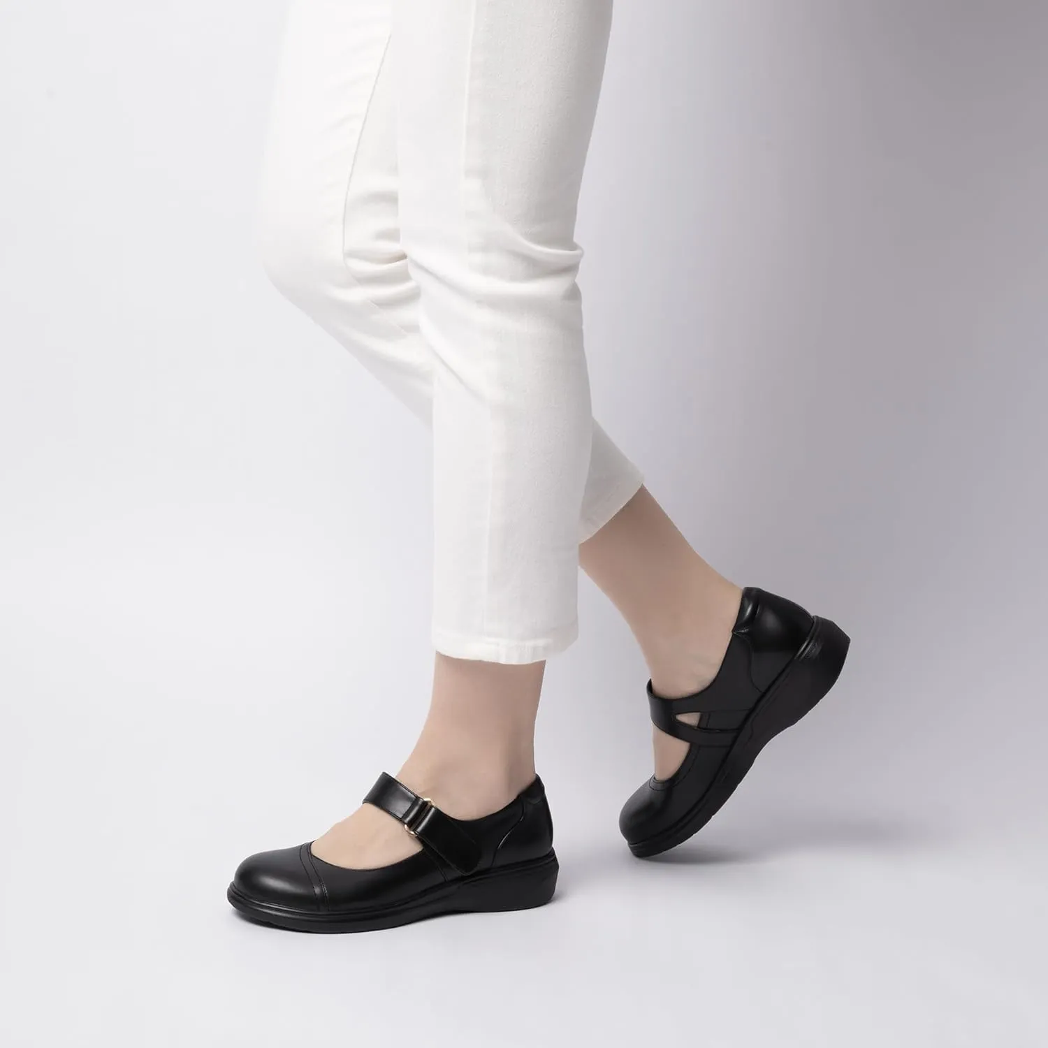 Women's Mary Jane Shoes with Arch Support, Closed Round Toe Mary Jane Flats for Women, Comfortable Dress Shoes for Work Office Casual Walking 6-11