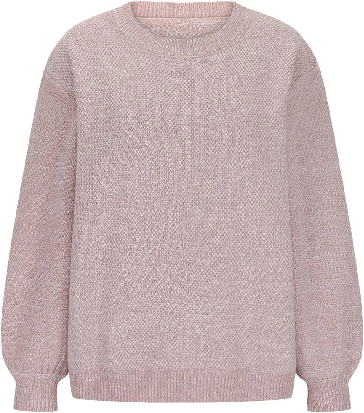 Women's Oversized Crewneck Long Sleeve Knit Sweater Casual Chunky Warm 2024 Fall Pullover Sweaters Top Trendy Outfits