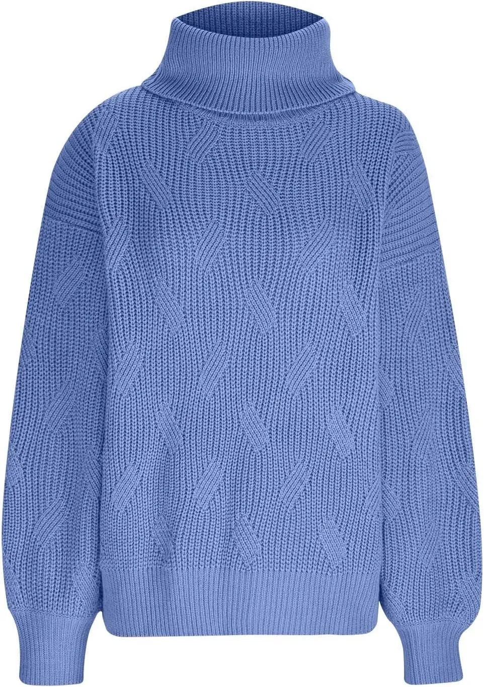 Womens Oversized Turtleneck Sweater Chunky Long Sleeve Ribbed Knit Pullover Jumper Top Fall Winter Warm Outwear