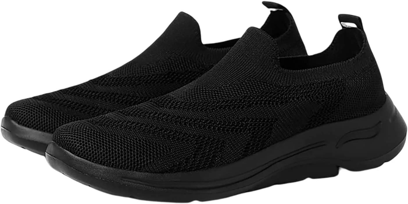 Womens Platform Sneakers Fashion Walking Shoes Women Comfort Black Nursing Shoes Wide Width Women Running Shoes Womens Lightweight Fashion Sport Sneakers Slip On Walking Shoes for Senior Women