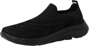 Womens Platform Sneakers Fashion Walking Shoes Women Comfort Black Nursing Shoes Wide Width Women Running Shoes Womens Lightweight Fashion Sport Sneakers Slip On Walking Shoes for Senior Women